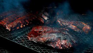 meat smoked by cooking pellets