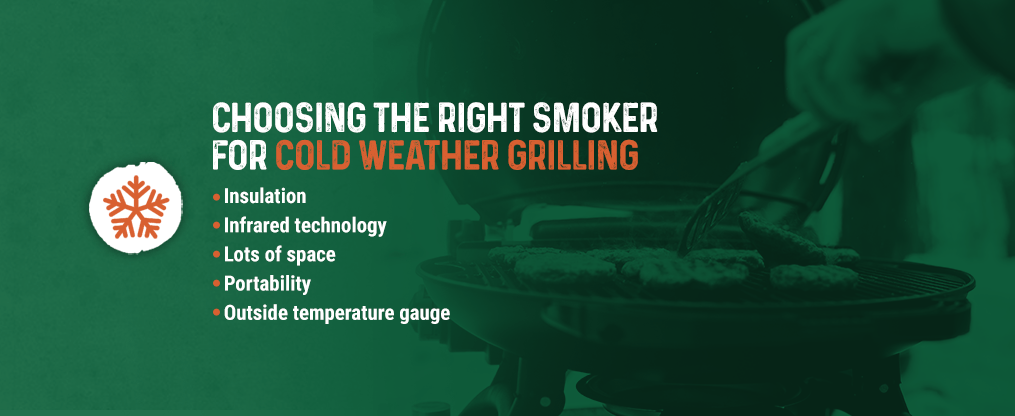 Choosing the right smoker for cold weather grilling.