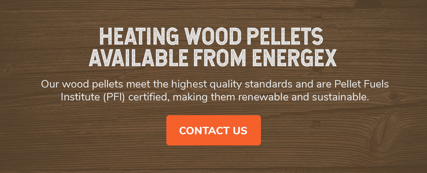 Heating wood pellets available from Energex. 